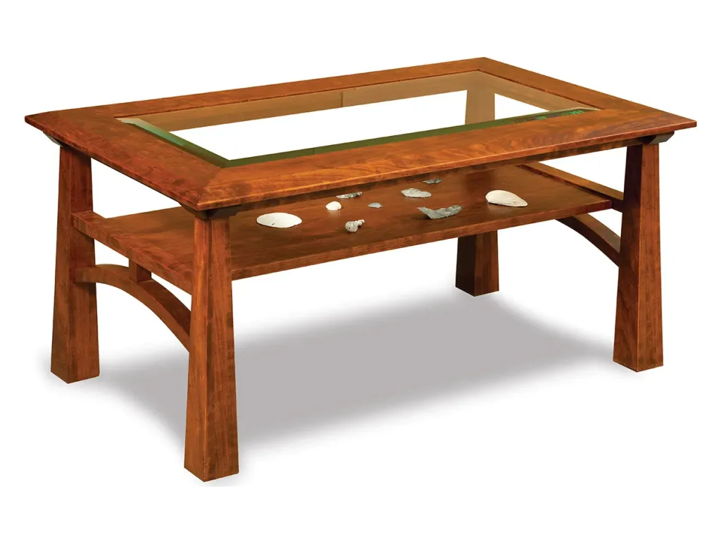 Amish Furniture of NE Artesa Glass Top Coffee Table