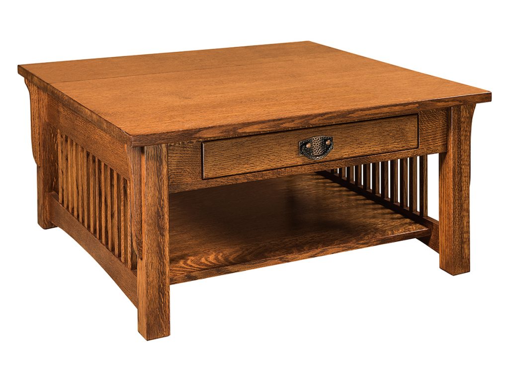 Amish Furniture of NE Cubic Occasional Tables with Drawers, alternate view