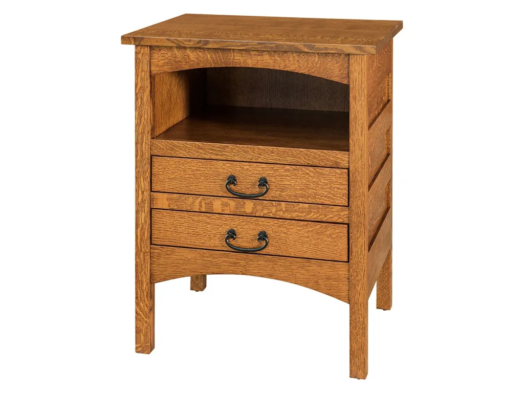 Amish Furniture of NE Granny Mission 2 Drawer Nightstand