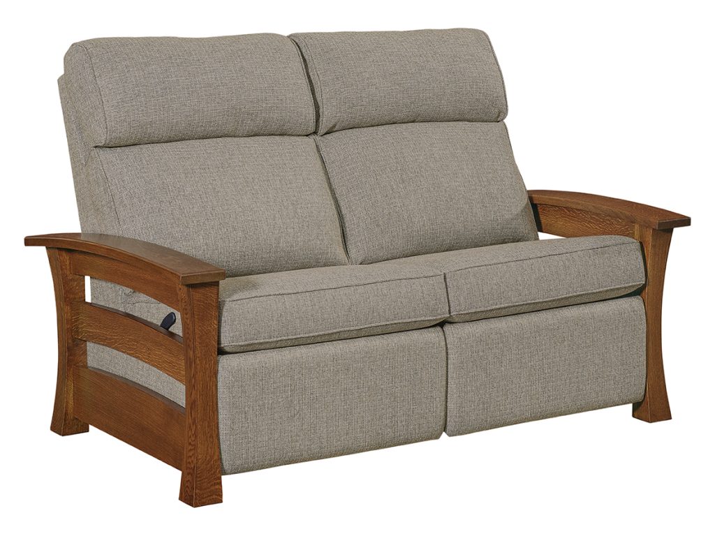 Amish Furniture of NE Barrington Stockton Wall Hugger Loveseat Recliner