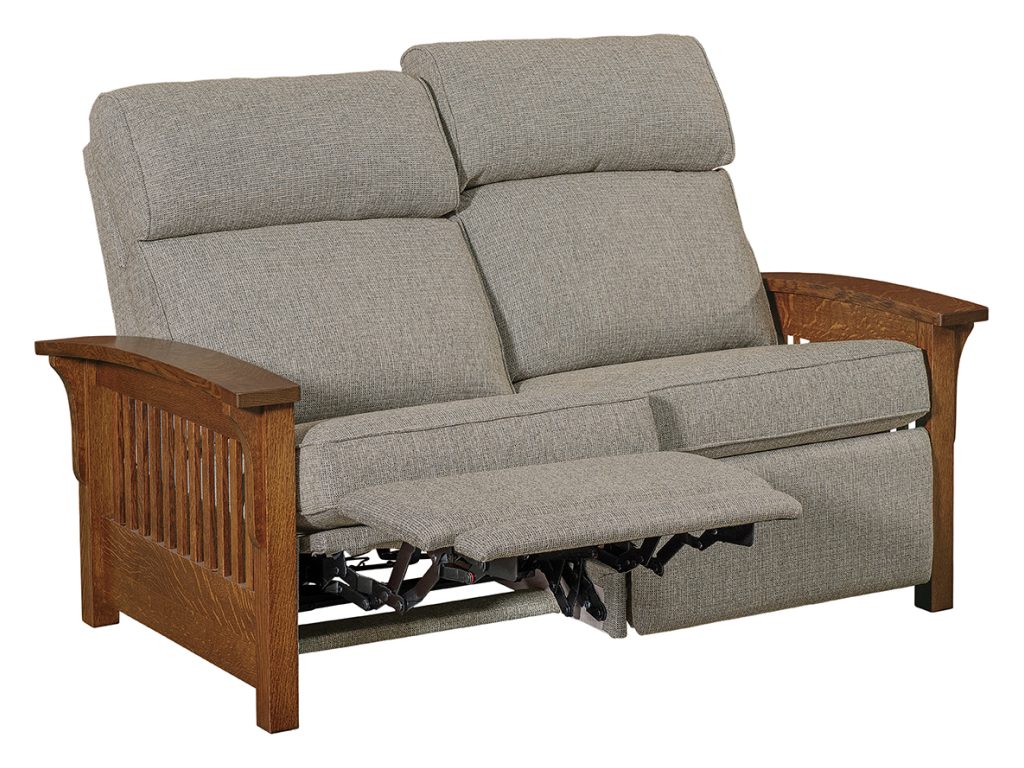 Amish Furniture of NE Stockton Wall Hugger Loveseat Recliner, alternate view