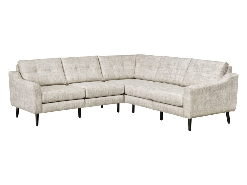 Serene 5 Seat Sectional Tear Drop Arm Modular Sectional
