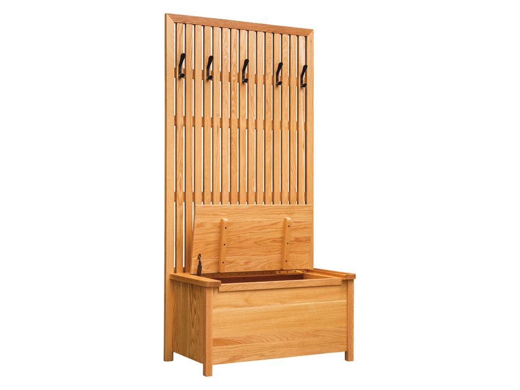 Amish Furniture of NE Bayville Hall Seat, alternate view