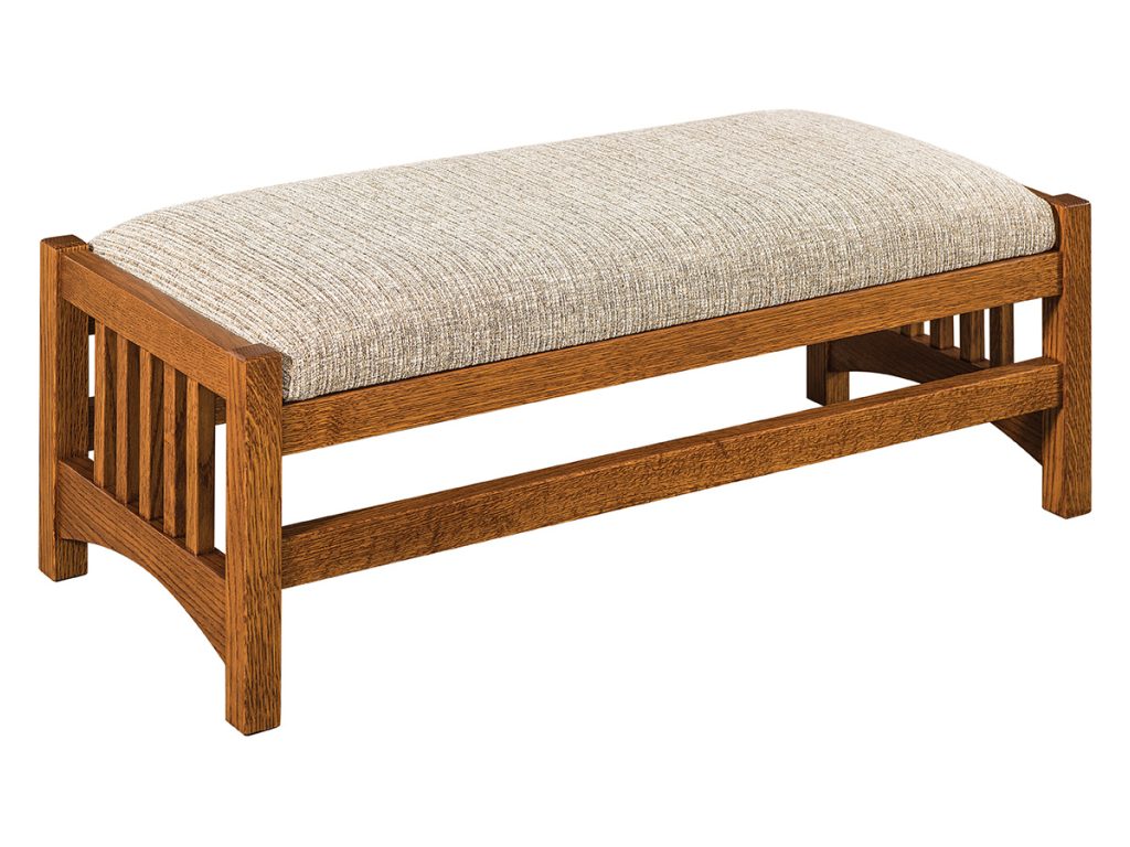 Amish Furniture of NE Cubic Slat Footstool