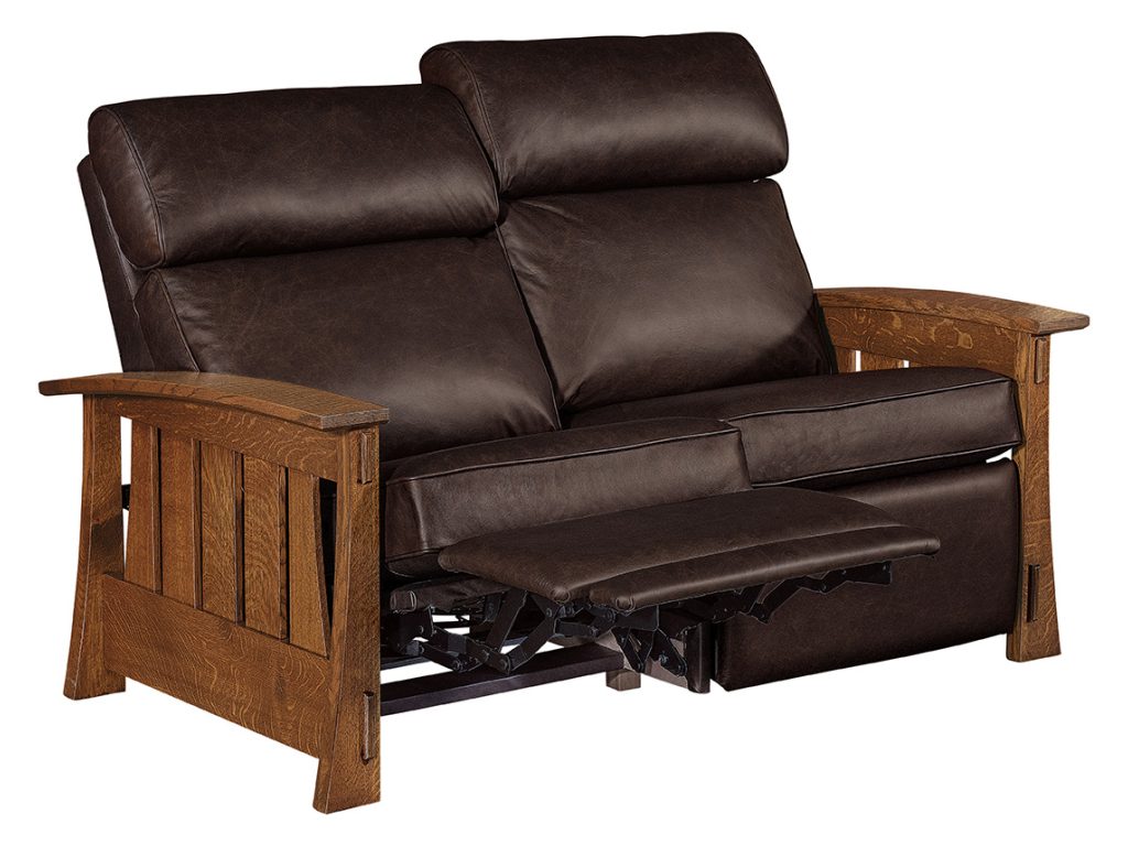 Amish Furniture of NE Highland Stockton Wall Hugger Loveseat Recliner, alternate view