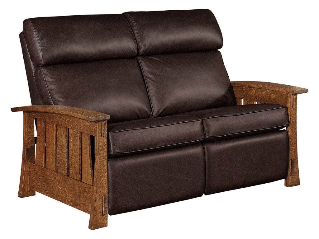 Amish Furniture of NE Highland Stockton Wall Hugger Loveseat Recliner