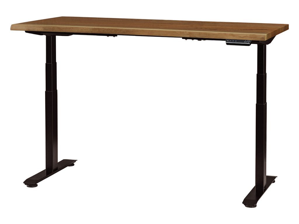 Adjustable Height Desk Live Edge, alternate view