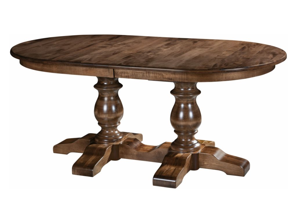 Amish Furniture of NE Alex Double Pedestal Table