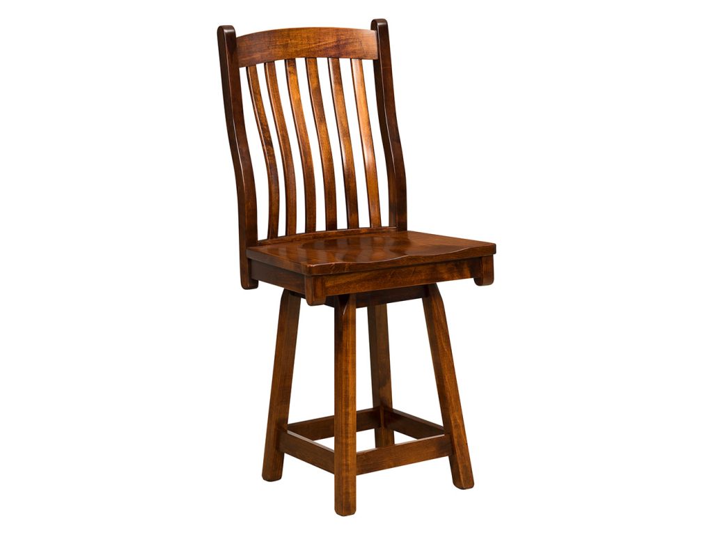 Amish Furniture of NE Arts & Crafts 24″ Swivel Bar Stool