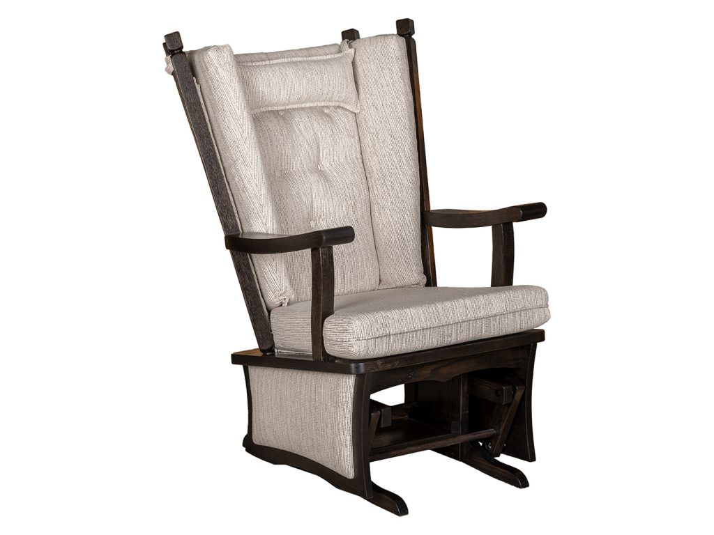 Amish Furniture of NE Ashland Inlay Regular Glider and Ottoman Glider, alternate view
