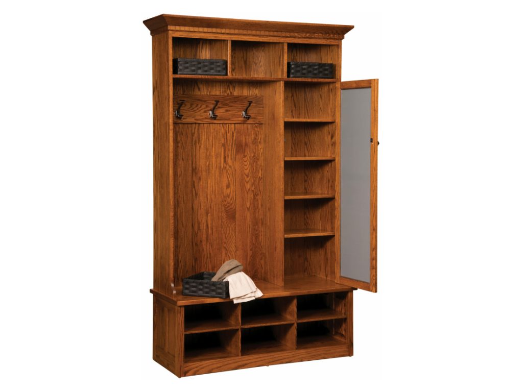 Amish Furniture of NE Baltimore Hall Seat, alternate view