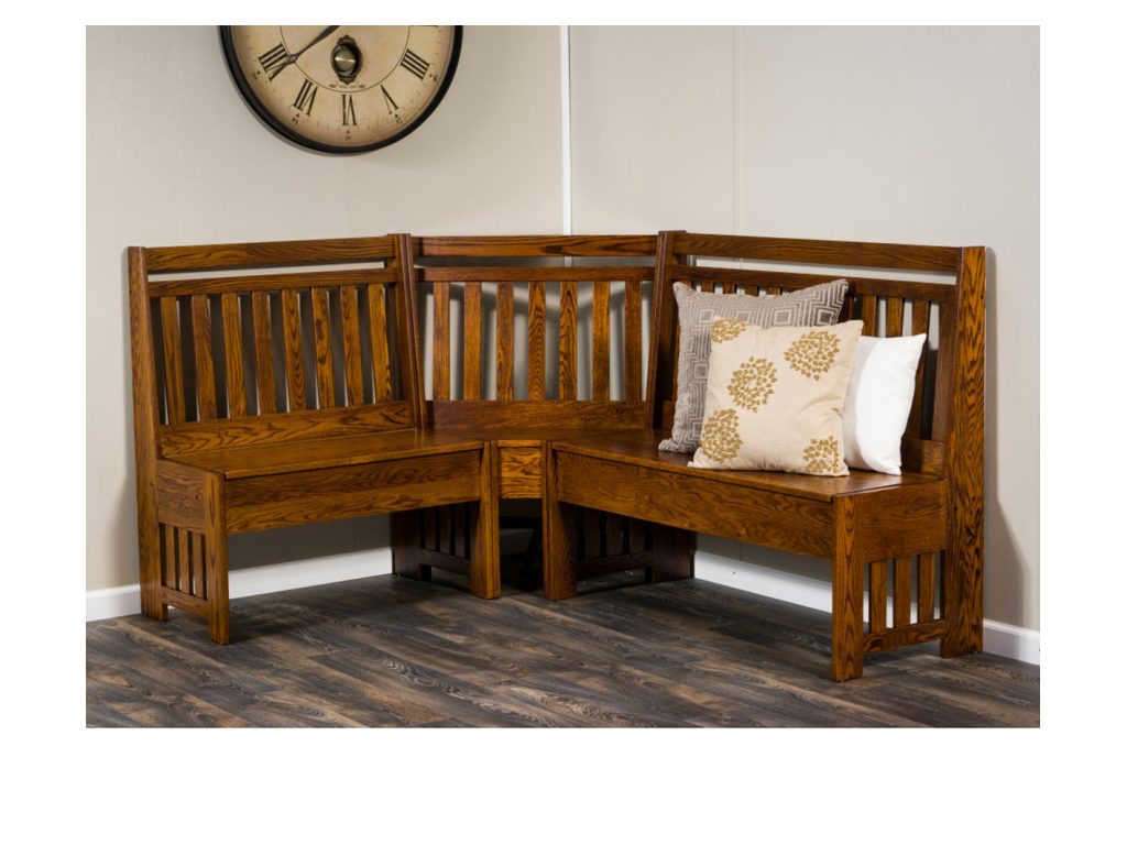 Amish Furniture of NE Bay Hill Nook Set Corner Bench, alternate view