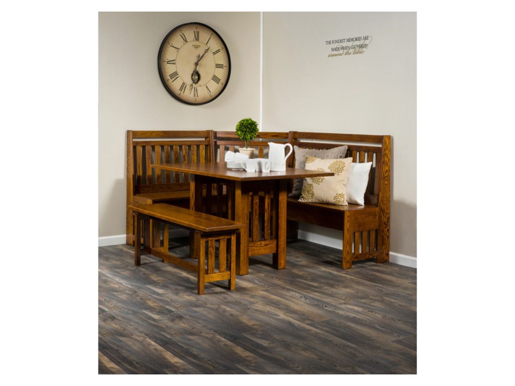 Amish Furniture of NE Bay Hill Nook Set Corner Bench