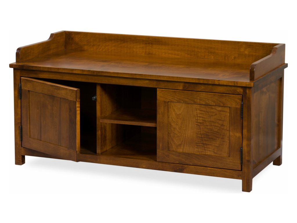 Amish Furniture of NE Bayside Bench, alternate view
