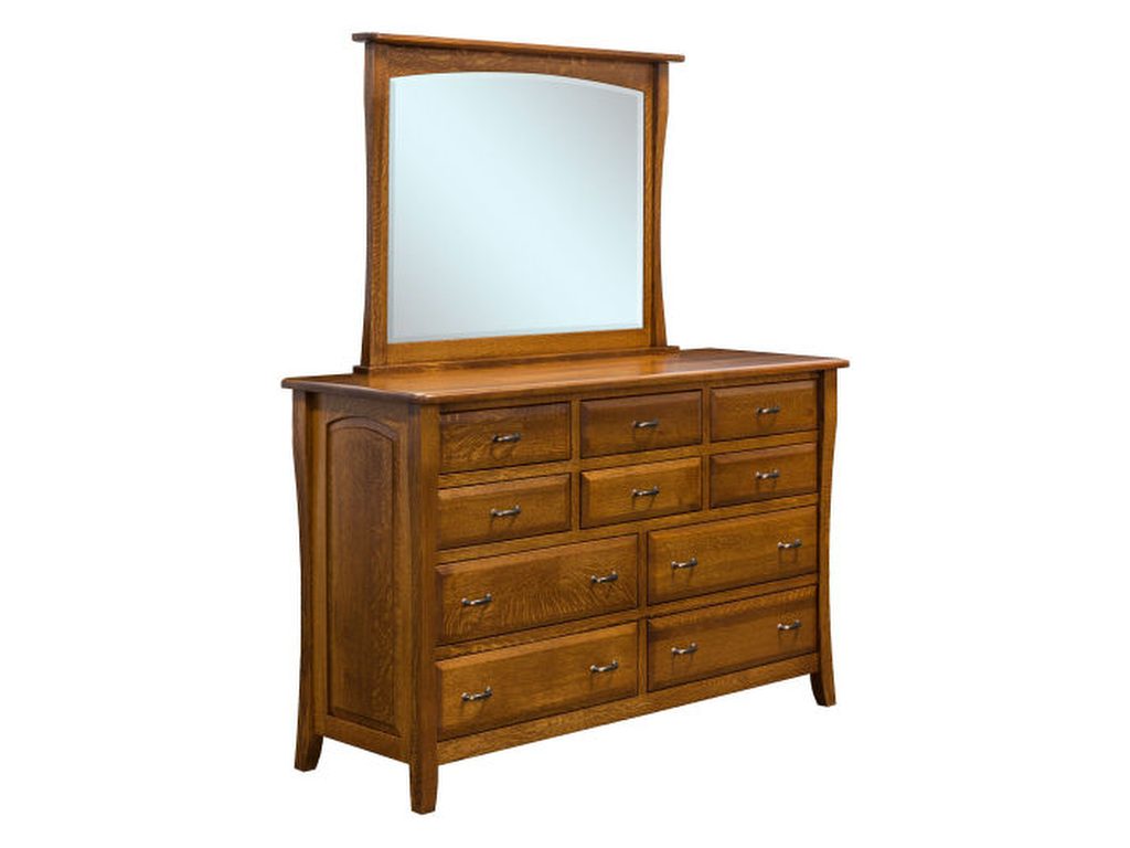Amish Furniture of NE Berkley 10 Drawer Dresser Mirror