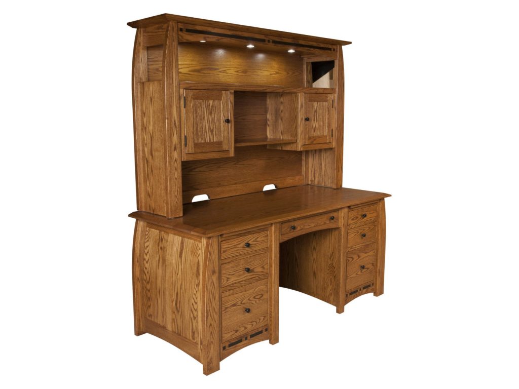 Amish Furniture of NE Boulder Creek Desk and Hutch Desk
