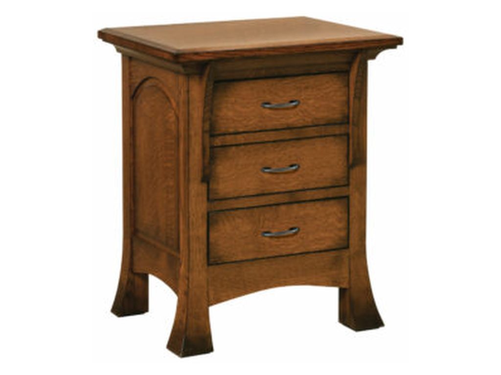 Amish Furniture of NE Breckenridge 3 Drawer Nightstand