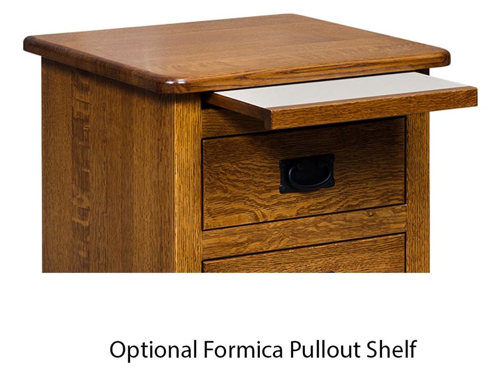 Amish Furniture of NE Mission Economy Nightstand Bedside Table, alternate view