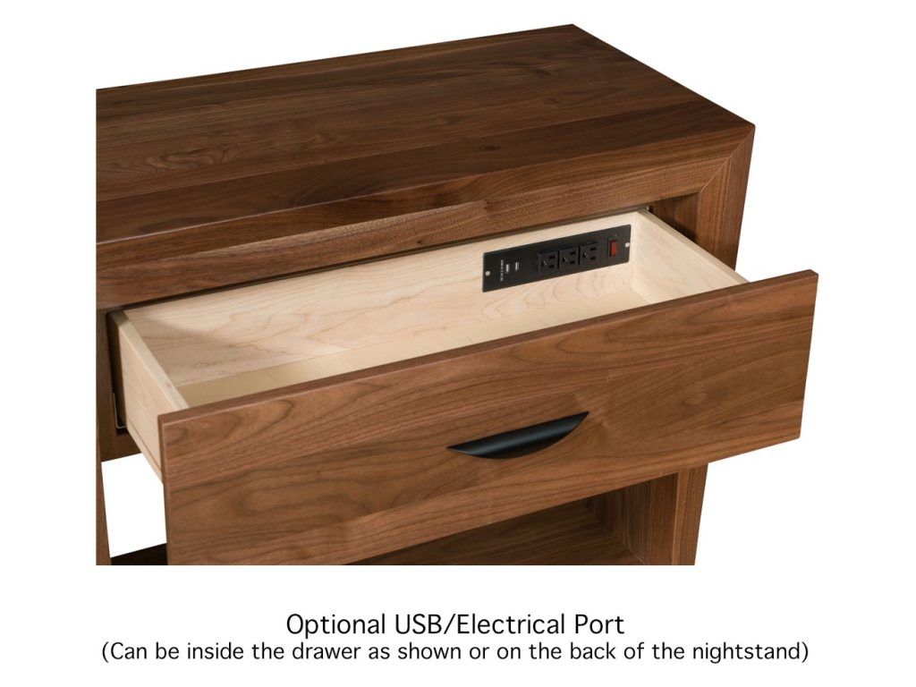 Amish Furniture of NE Mesa Nightstand Bedside Table, alternate view