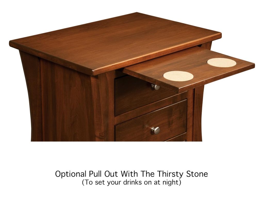 Amish Furniture of NE Caledonia Nightstand Bedside Table, alternate view