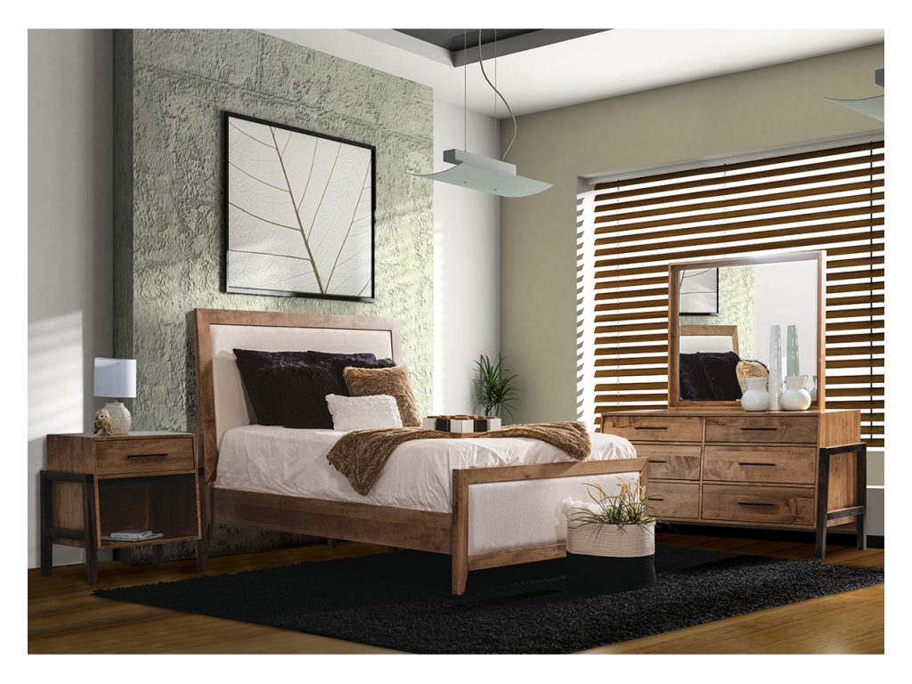 Amish Furniture of NE Lavale Fabric Bed Upholstered Bed, alternate view