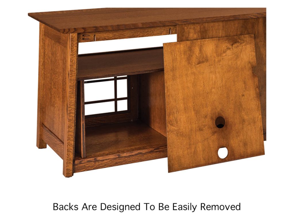 Amish Furniture of NE McCoy Sound Bar TV Cabinet, alternate view