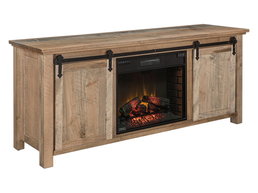 Amish Furniture of NE Calloway Fireplace Entertainment Center – 80⅝”W
