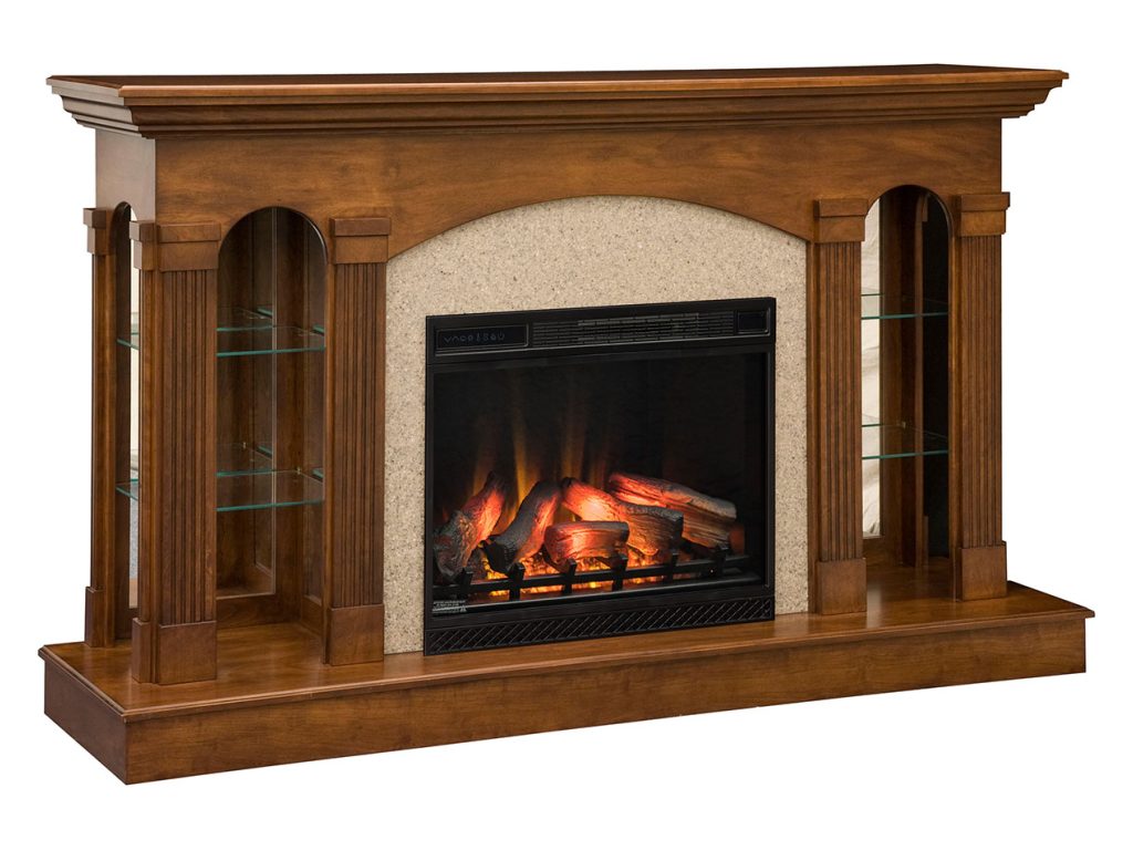 Amish Furniture of NE Curio Fireplace
