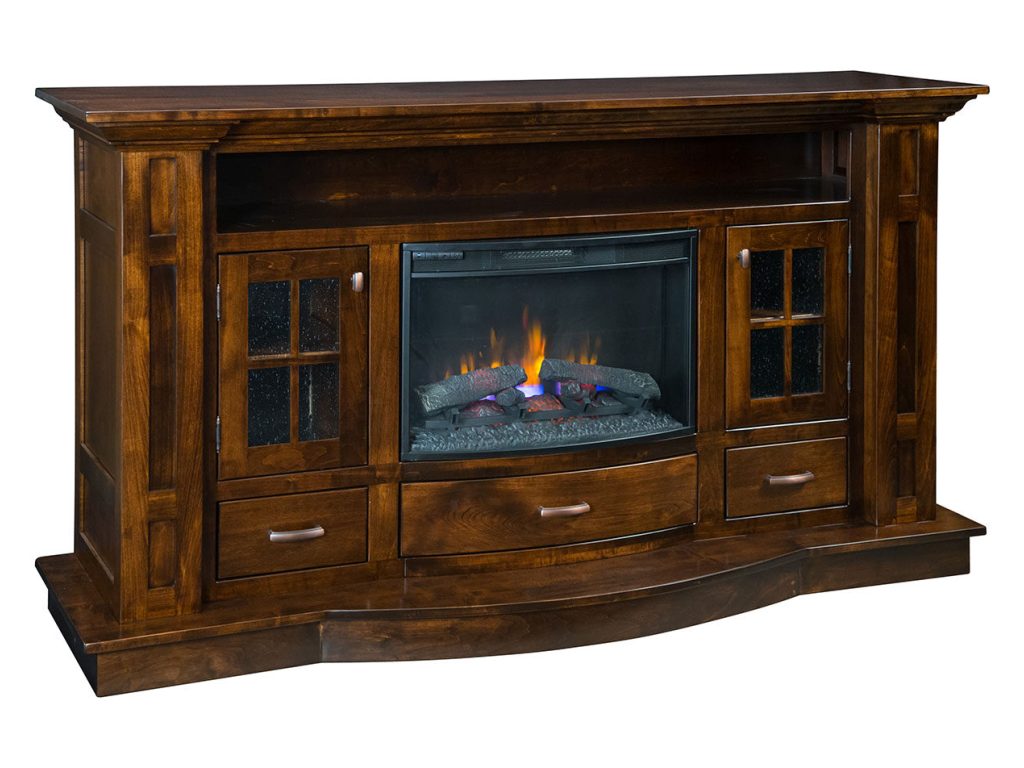 Amish Furniture of NE Delgado Fireplace Entertainment Center – 76½”W