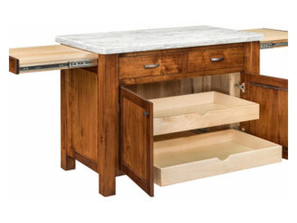 Amish Furniture of NE Granby Kitchen Island, alternate view