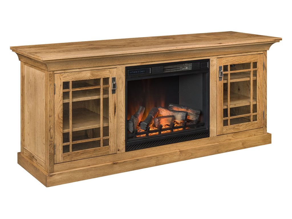 Amish Furniture of NE Horizons Fireplace Entertainment Center – 78″W