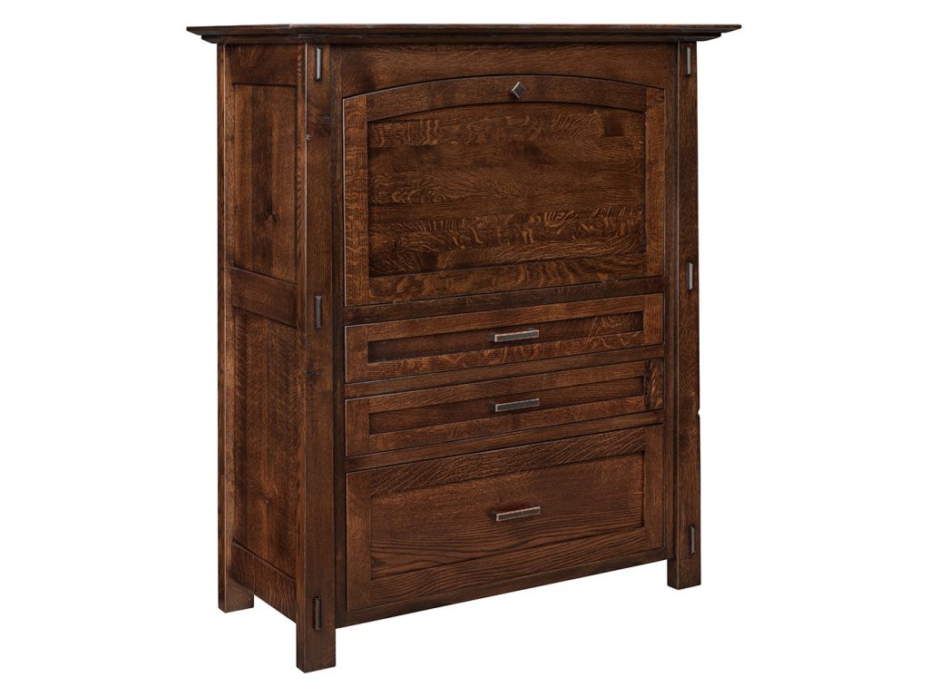 Amish Furniture of NE Modesto Secretary Desk, alternate view