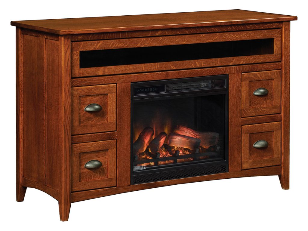 Amish Furniture of NE Monroe Fireplace Entertainment Center – 54″W