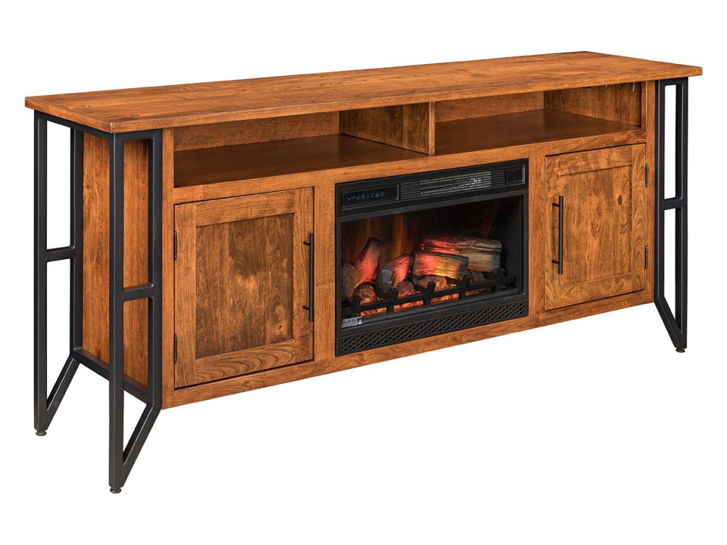 Amish Furniture of NE Naples Fireplace Entertainment Center – 78¼”W