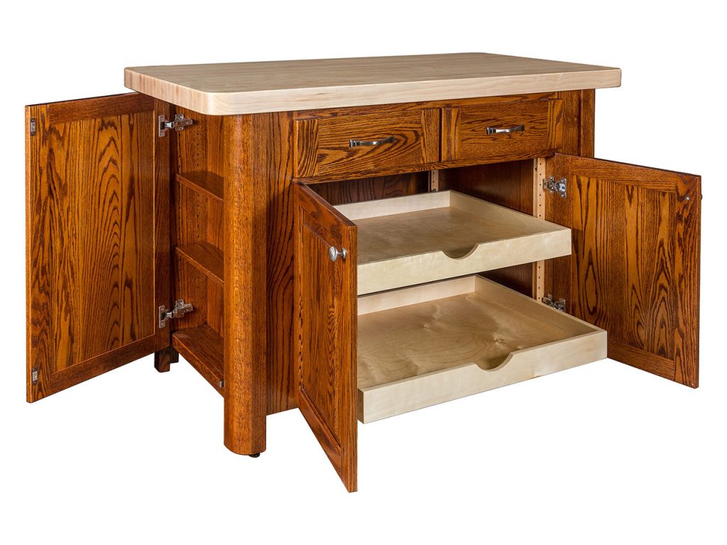 Amish Furniture of NE Palisade Kitchen Island, alternate view