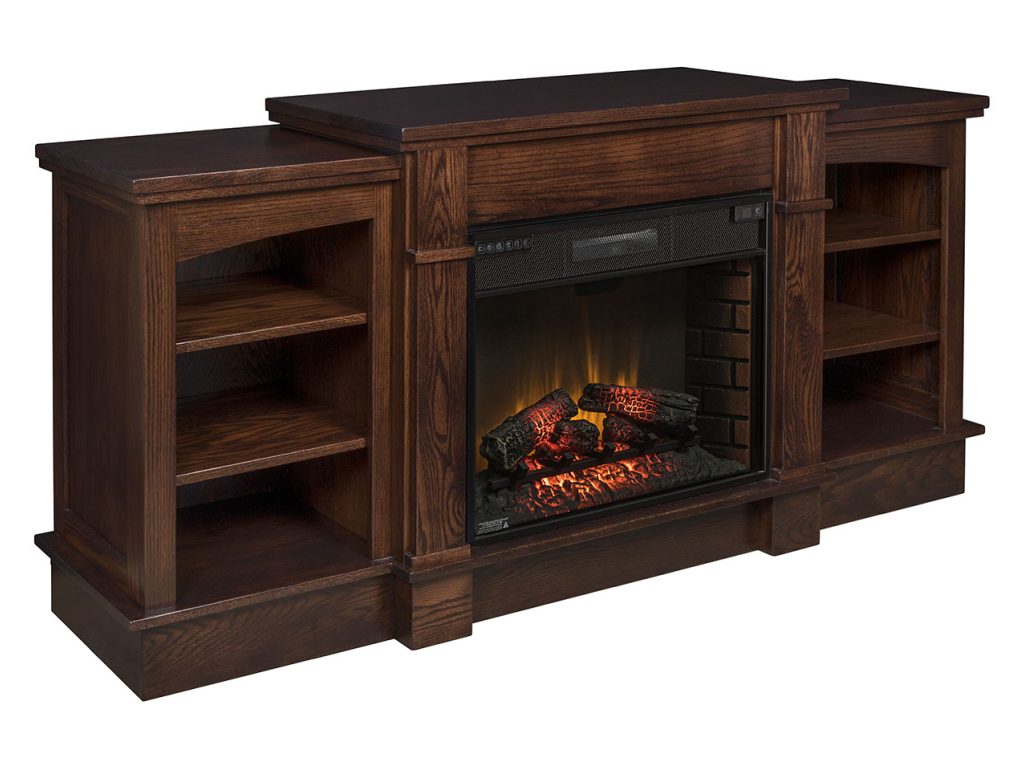 Amish Furniture of NE Preston Fireplace Entertainment Center – 78″W