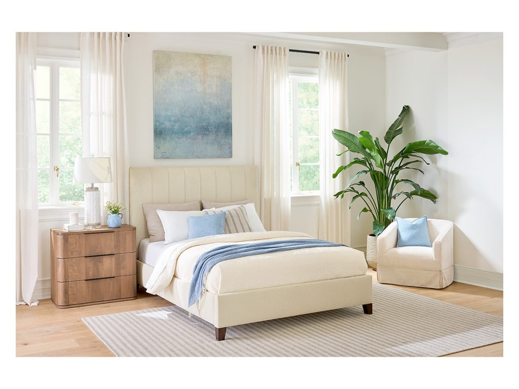 Amish Furniture of NE Carlisle Fabric Bed Upholstered Bed, alternate view