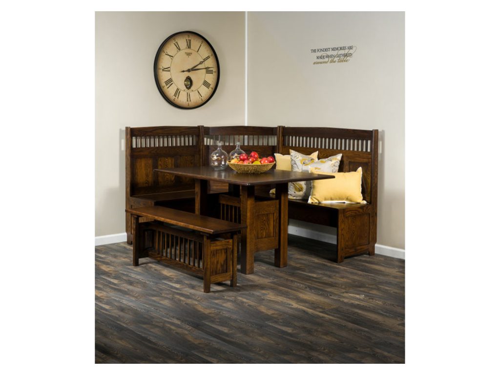 Amish Furniture of NE Classic Mission Dining Nook Set