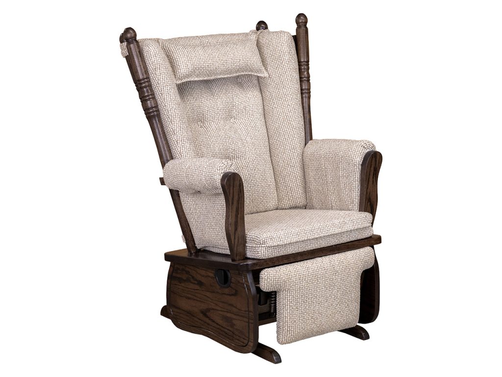 Amish Furniture of NE 4 Post Minnie Regular Glider and Ottoman Swivels & Glider, alternate view