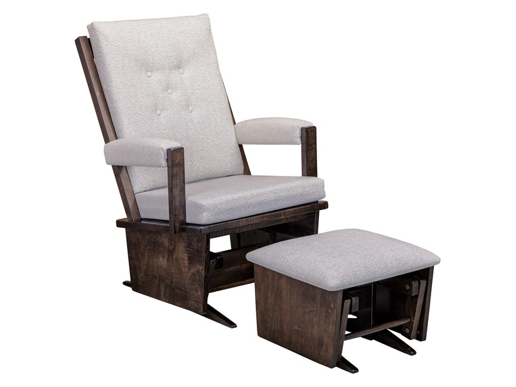 Amish Furniture of NE Remi Glider and Ottoman Swivels & Glider