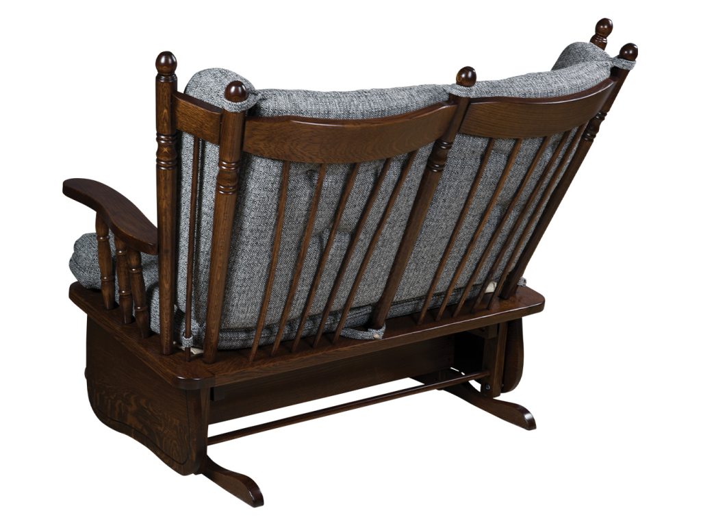 Amish Furniture of NE 4 Post Highback Love Seat Glider Swivels & Glider, alternate view