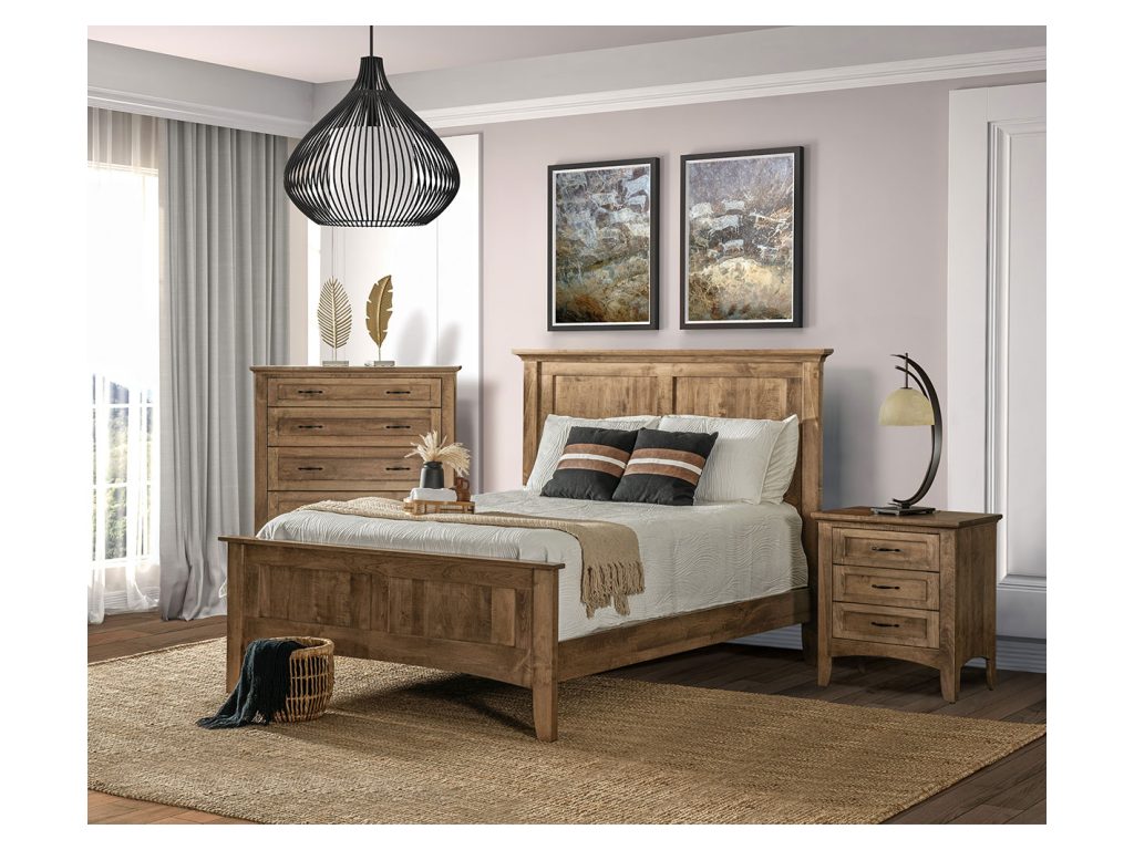 Amish Furniture of NE Riverdale 3 Drawer Nightstand, alternate view