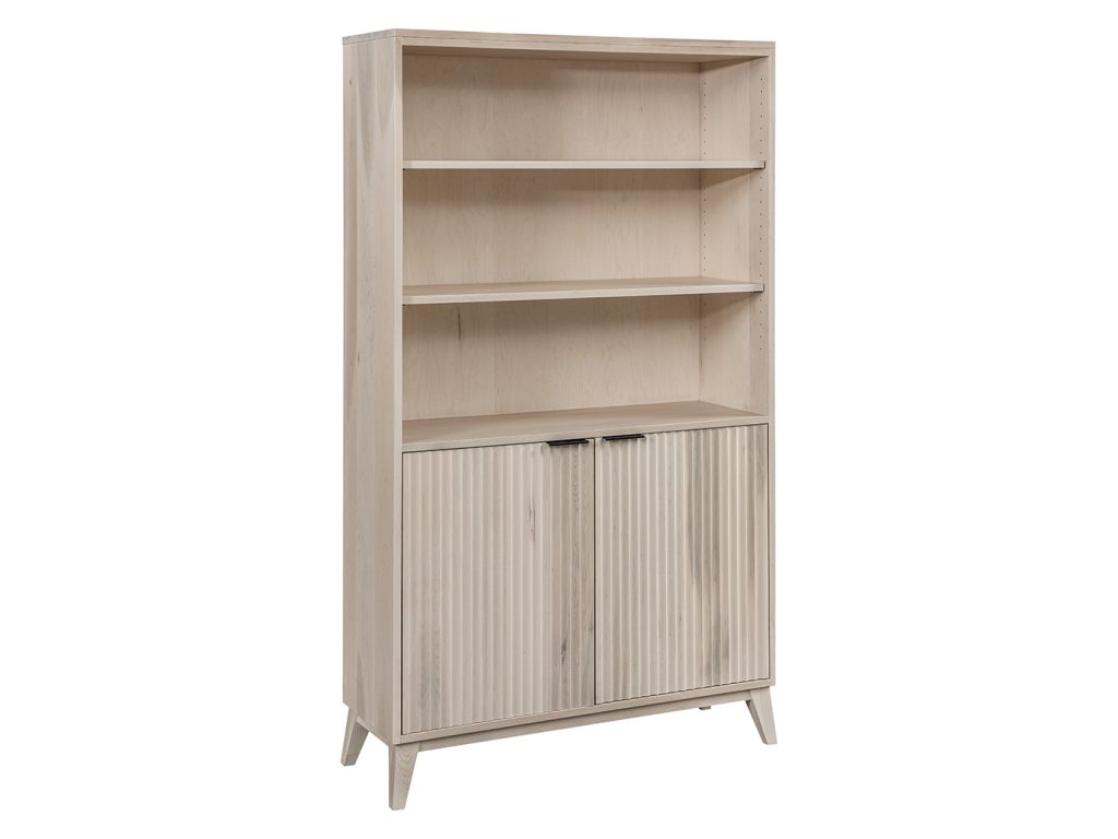 Sofi Bookcase With Fluted Doors Etagere