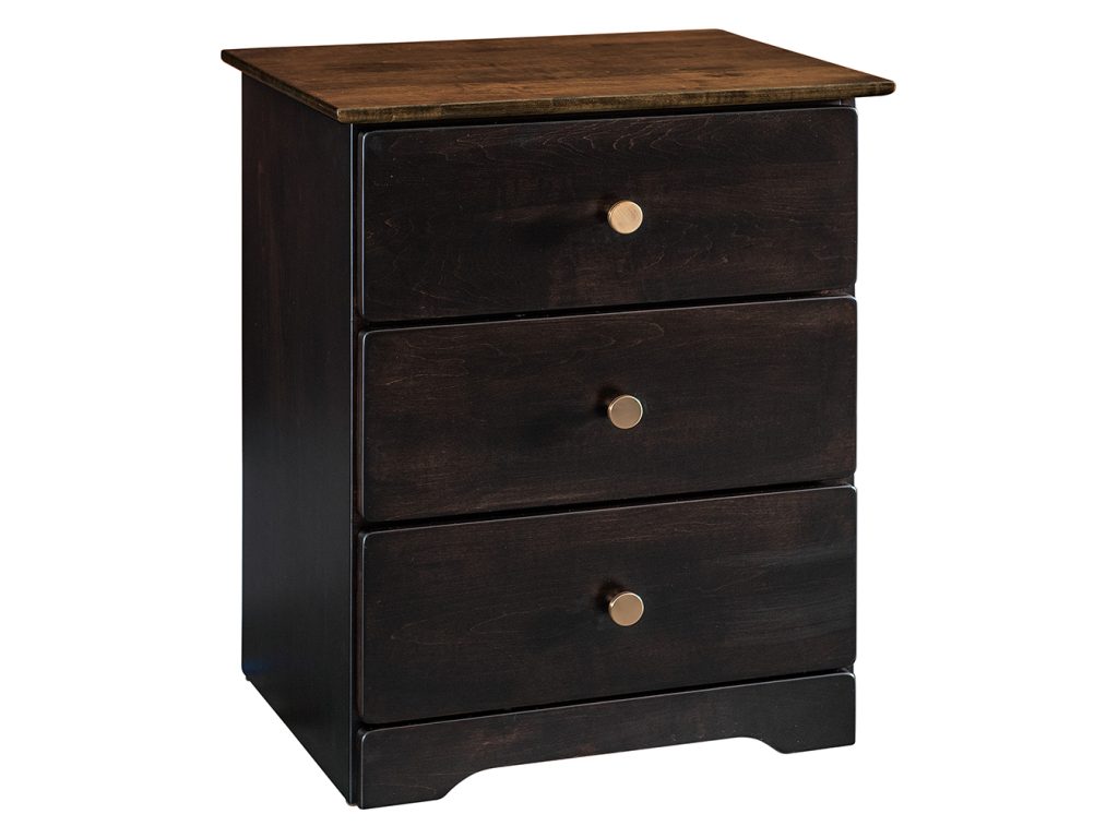 Amish Furniture of NE Harlow 3 Drawer Nightstand
