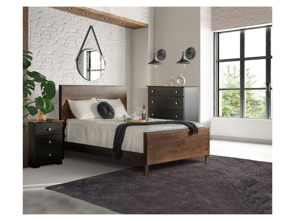 Amish Furniture of NE Harlow 3 Drawer Nightstand, alternate view