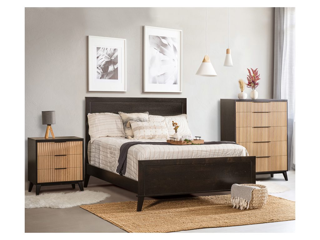 Amish Furniture of NE Sofi 3 Drawer Nightstand, alternate view