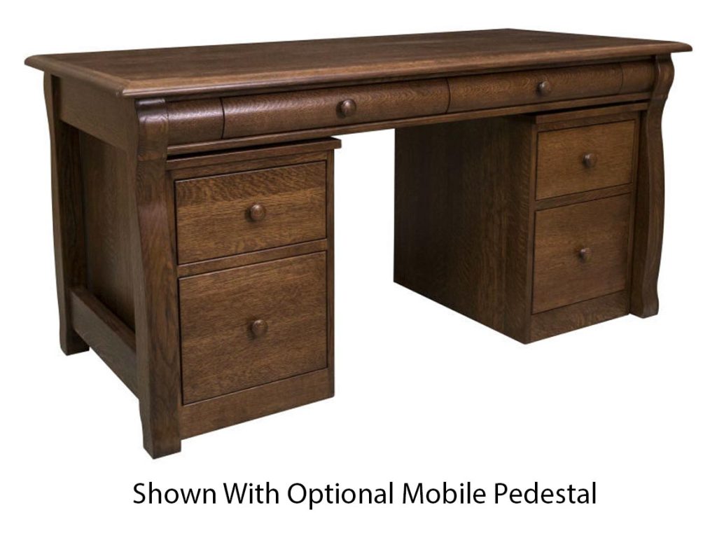 Amish Furniture of NE Castlebury Library Desk, alternate view