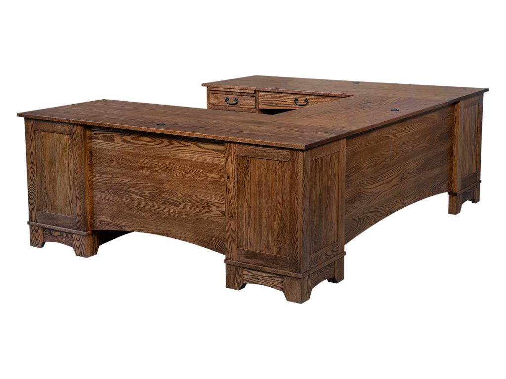Amish Furniture of NE Noble Mission U Desk Hutch, alternate view
