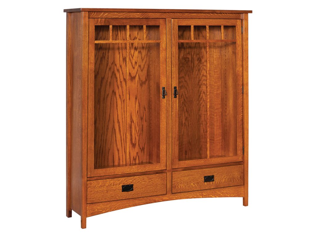 Amish Furniture of NE Arts & Crafts 2 Door Bookcase