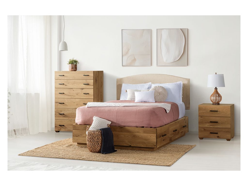 Amish Furniture of NE Arcadia 3 Drawer Nightstand, alternate view